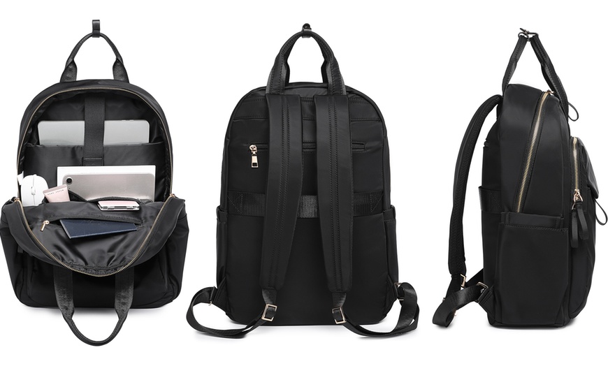 Image 28: MISS LULU Stylish Women's Backpack with Laptop Sleeve 