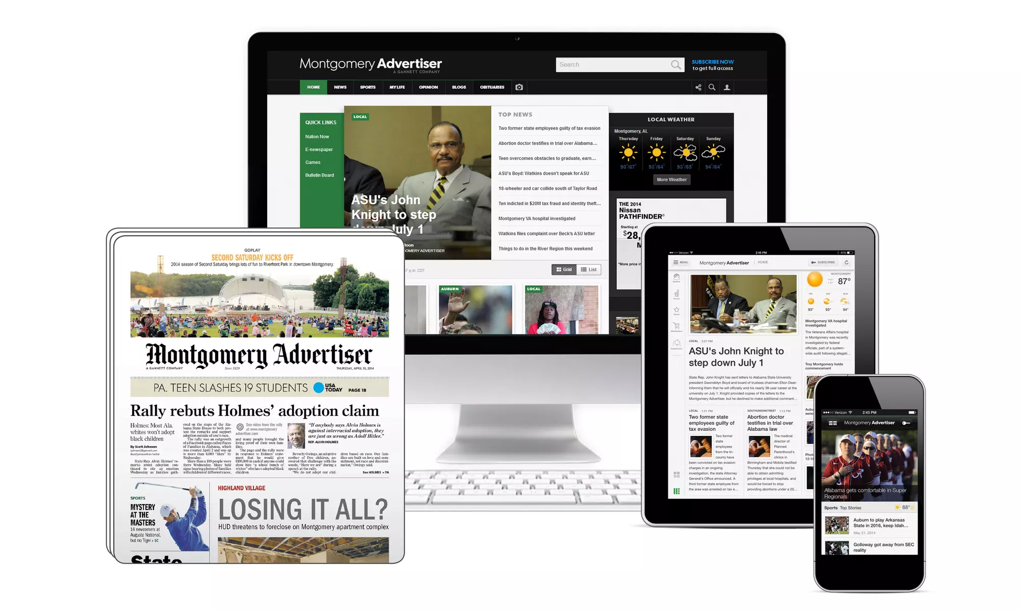 Sunday Newspaper Subscription, or 52-Week Digital Subscription to Montgomery Advertiser (Up to 92% Off) - Primary Image