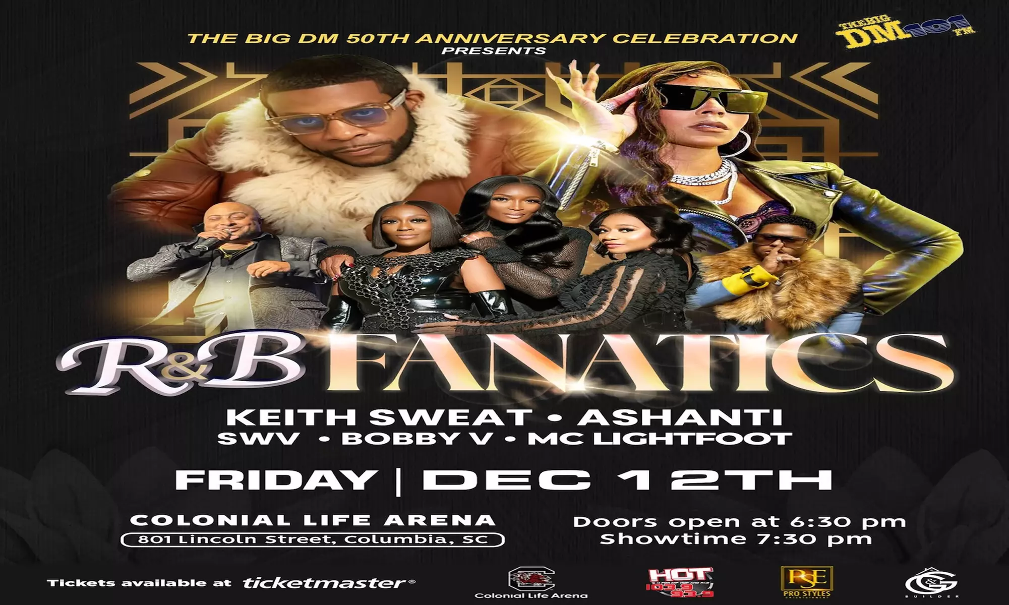 R&B Fanatics w/ Keith Sweat, Ashanti, SWV, Bobby V, & MC Lightfoot on December 12 at 7:30 p.m. - Primary Image