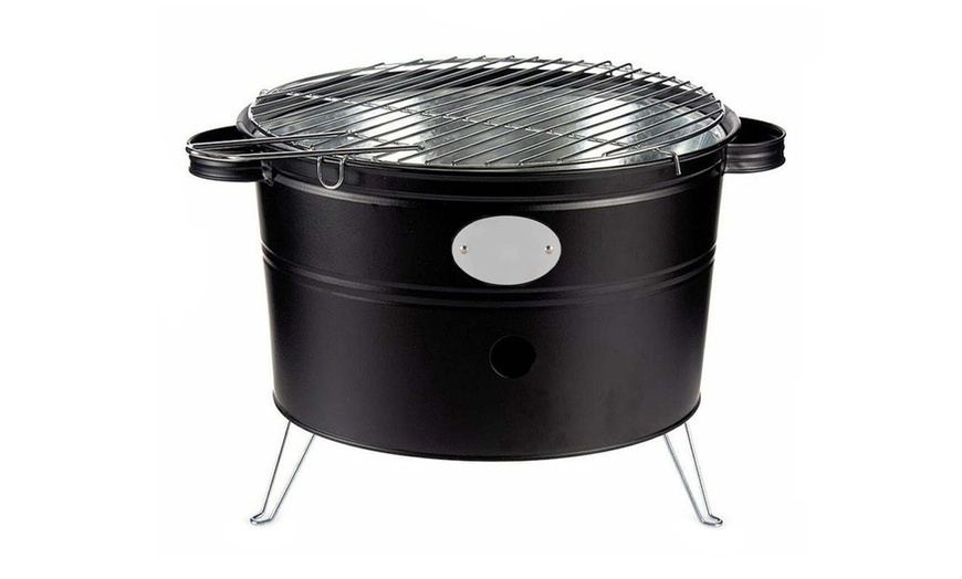 Image 2: Barbecue rond portatif au charbon de bois