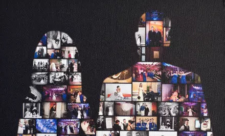 $45 for a 16"x20" Customizable Collage Canvas ($105.97 Value). Shipping Included. - Second Medium