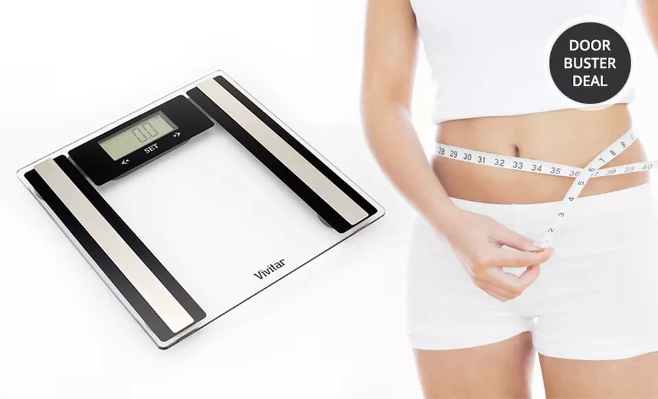 Vivitar Body Fat and Total Fitness Digital Scale﻿ in Black or Clear. Free Returns. - Primary Image