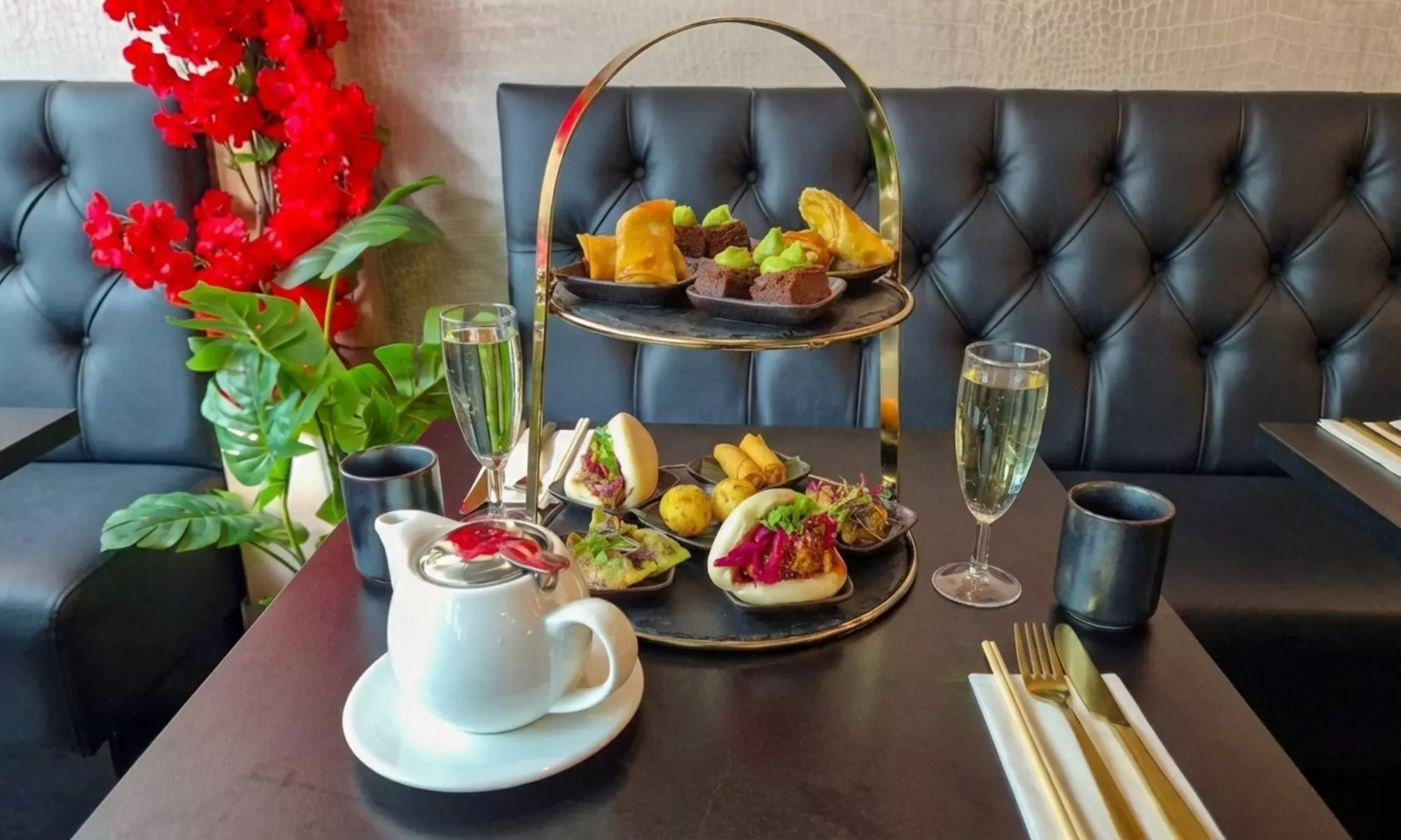 Traditional or Sparkling Asian Fusion Afternoon Tea for Two or Four