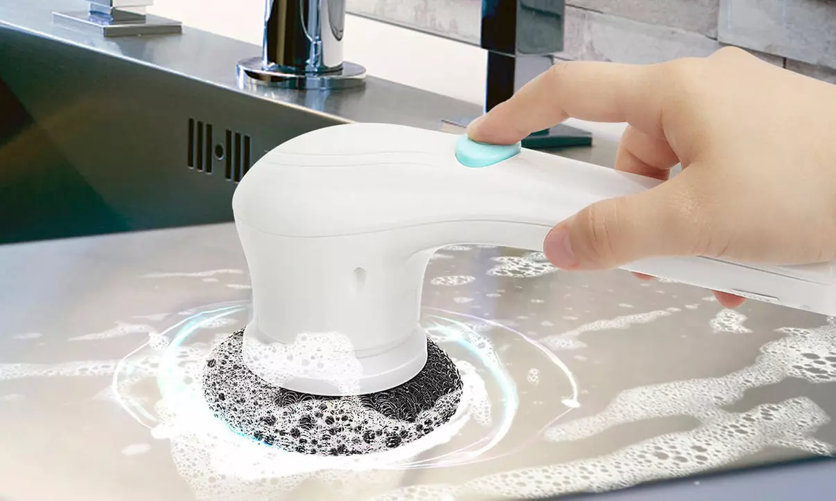 Electric Spin Scrubber with 5 Replaceable Heads for Bathroom/Floor/Sink/Window