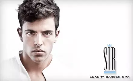 $30 for a Men's Haircut and Hot-Towel Shave at Sir Luxury Barber Spa  - Primary Image