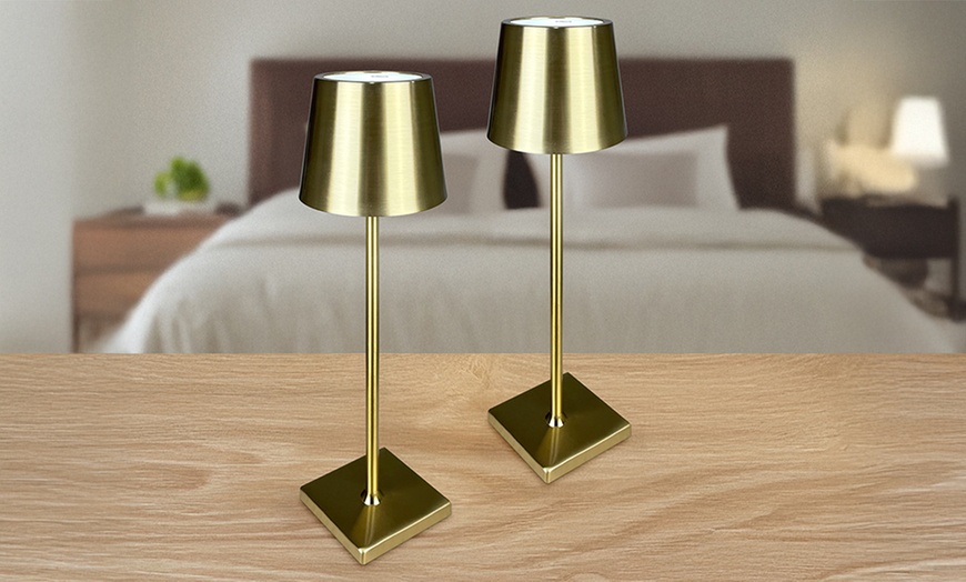 Image 32: Set van 2 led tafellampen collectie