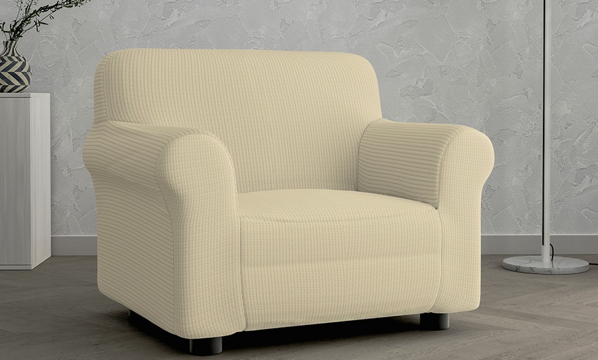 Image 5: Elastische stoel- of bankhoes 'Leslie'