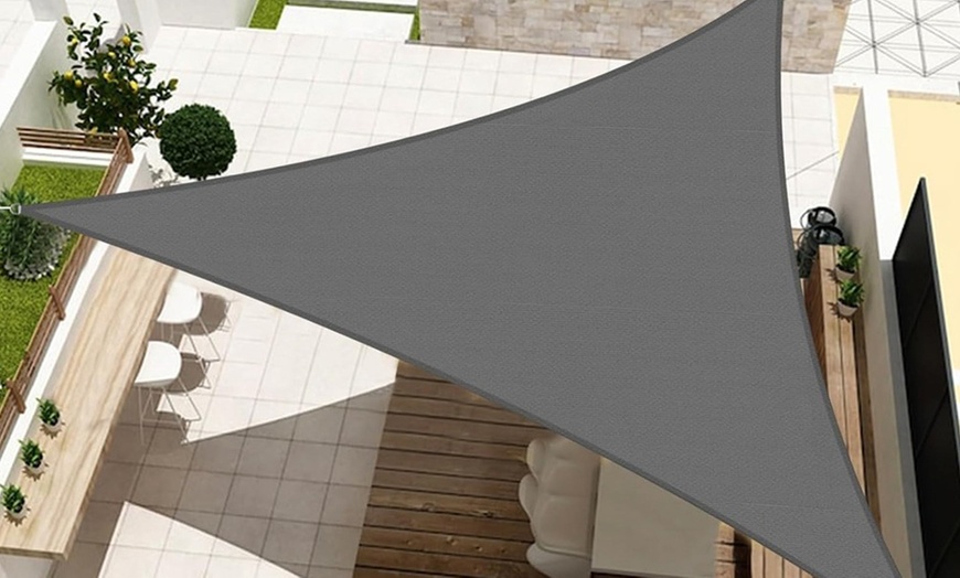 Image 3: Driehoekig schaduwdoek met uv-bescherming