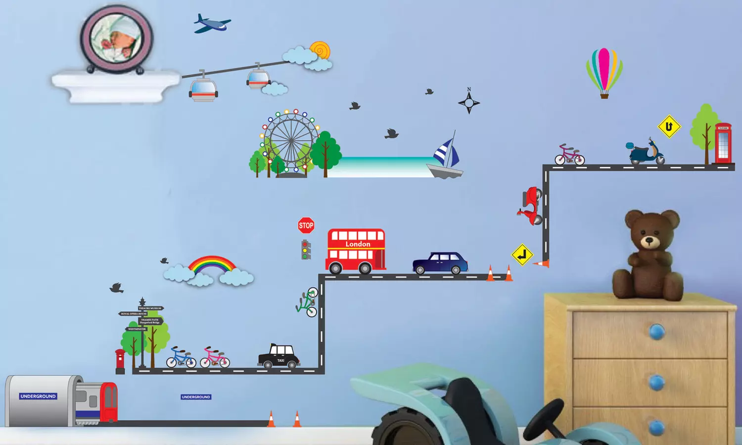 1 ou 2 autocollants muraux déco pour chambre d'enfant - Second Medium