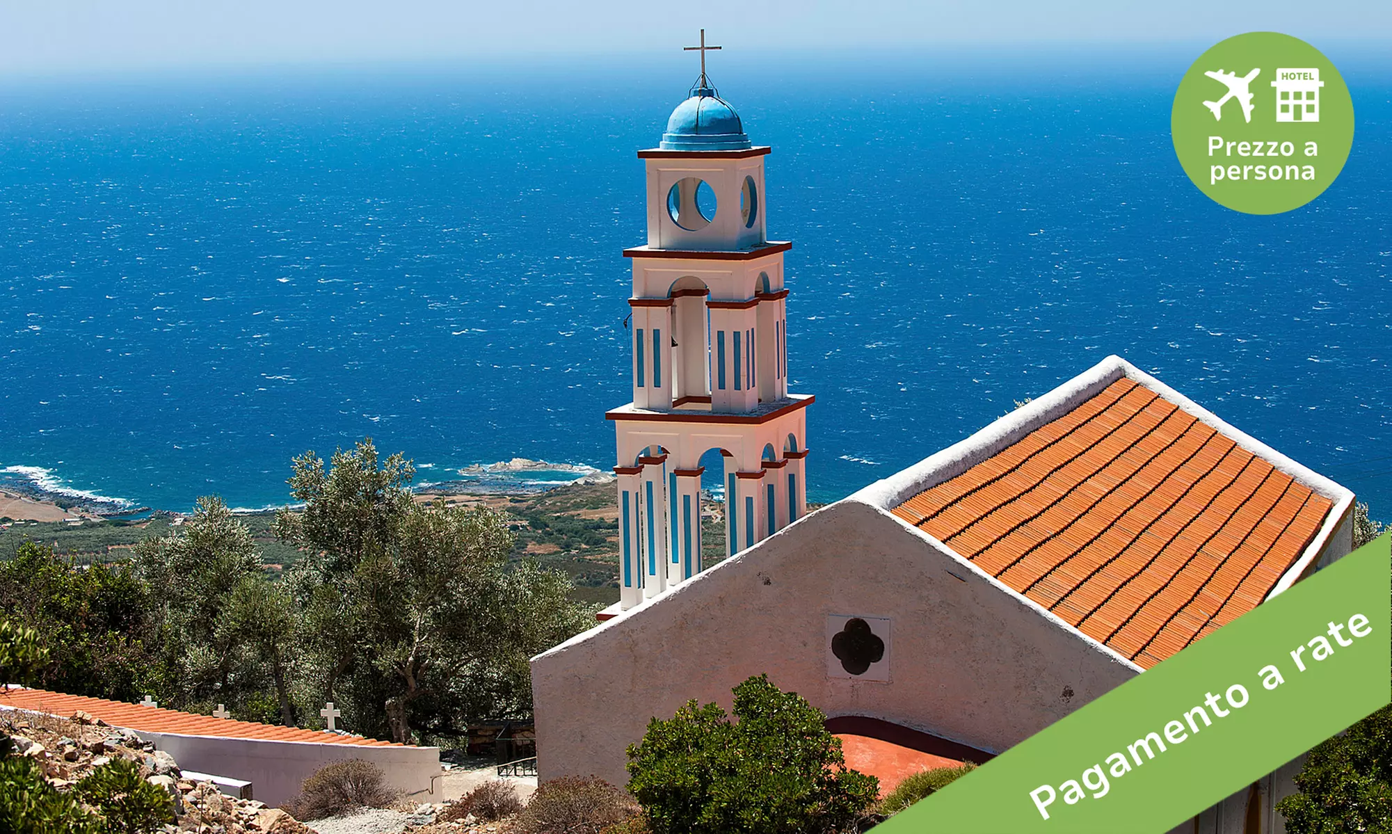 ✈ Creta: Volo diretto A/R più 7 notti in hotel e assicurazione