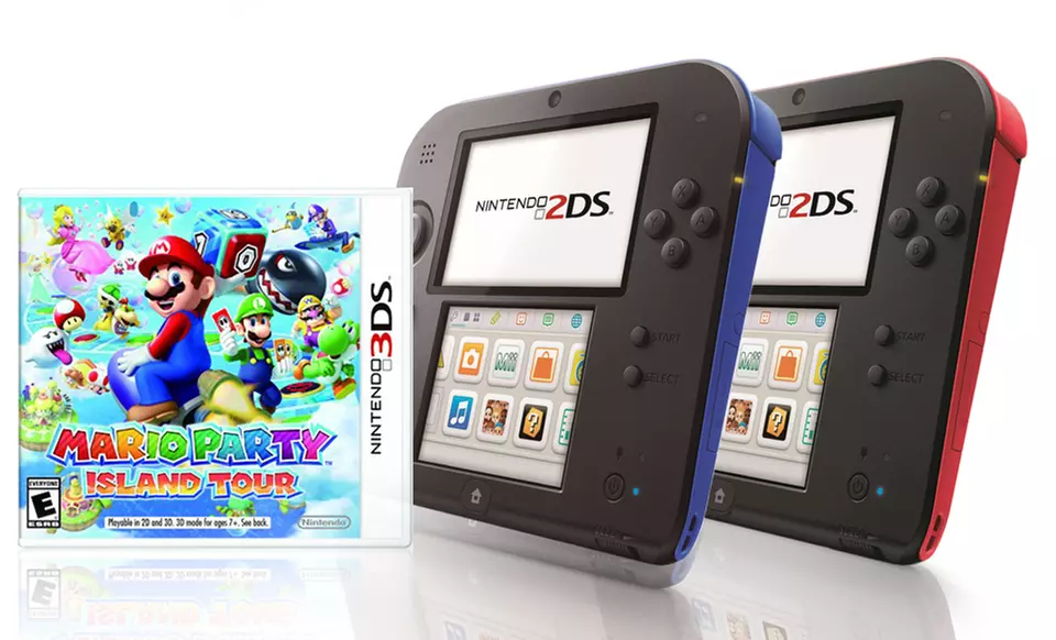Nintendo 2DS Game System with 3DS Mario Party: Island Tour Game (Manufacturer Refurbished)   - Primary Image