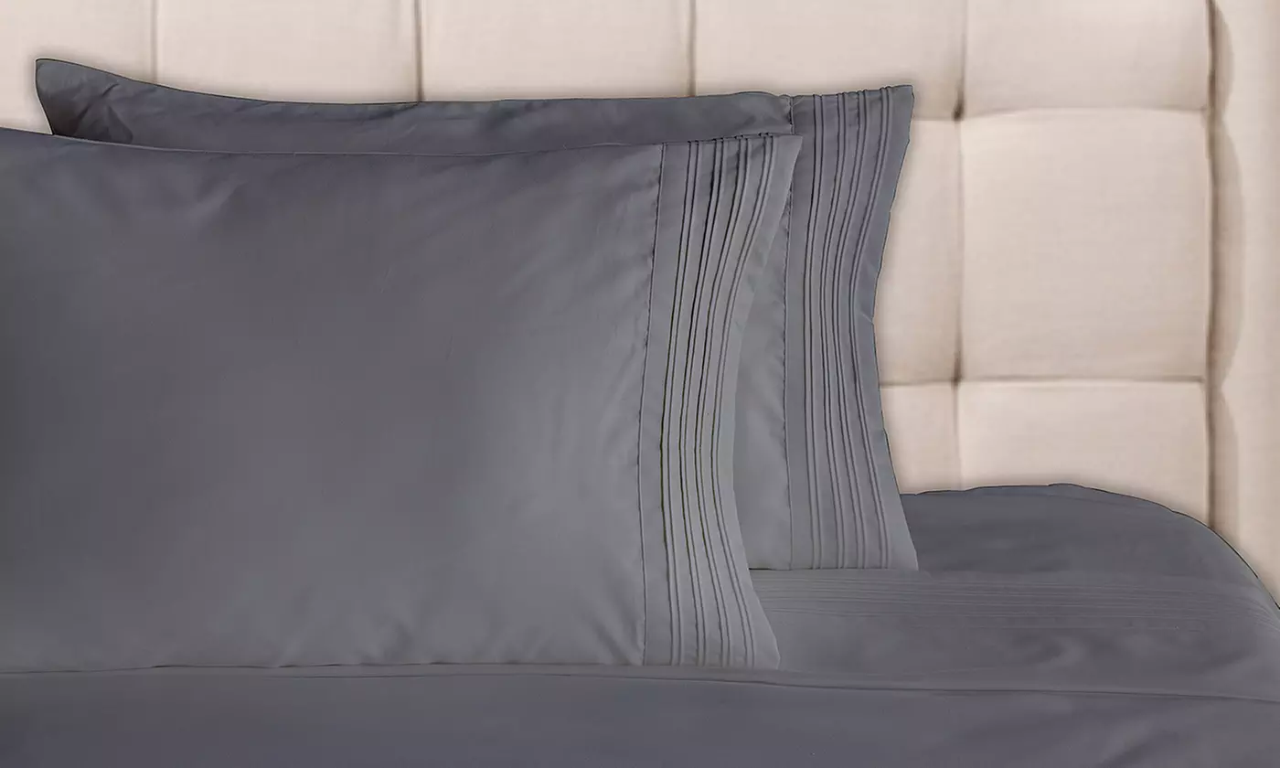 1000-Thread-Count Hem Pleated Sheet Set - Primary Image