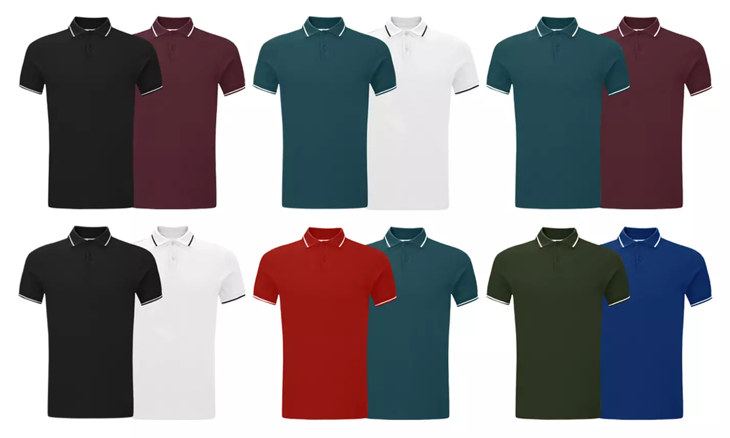 Lot de 2 polos d'été pour homme Jack & Danny's - Primary Image