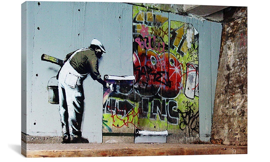 Image 39: Banksy Canvas Print
