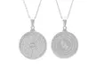 Ladies Double Sided Stainless Steel Lord's Prayer And Serenity Prayer Pendant - Second Medium