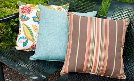 $18 for Two 17-Inch Solarium Indoor-Outdoor Decorative Throw Pillows ($43.98 Value). 14 Patterns Available. - Primary Image