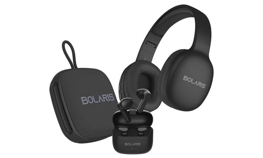 Image 2: Set audio 3 in 1 con cuffie, auricolari e casse Bolaris