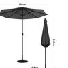 Image 14: Rotatable Solar Lighting Garden Umbrella with Fillable Base