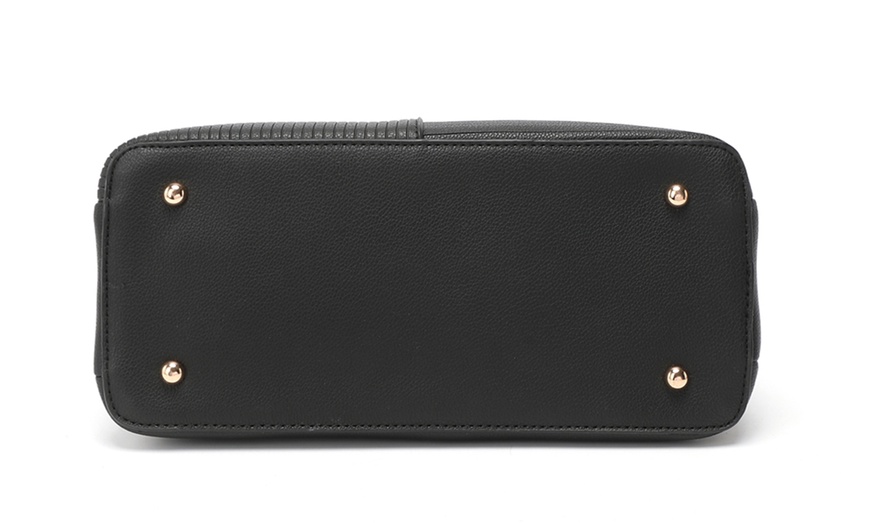 Image 9: Women's Color-block Fashion Tote and Top Handle Handbags