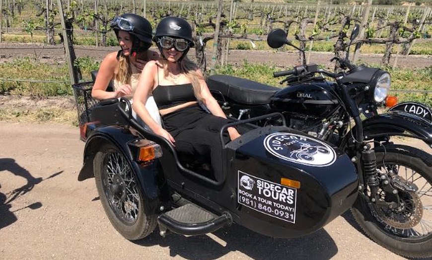 Image 2: Discover Scenic Santa Ynez w/ Friends on a Sidecar Ride for 2-6 People