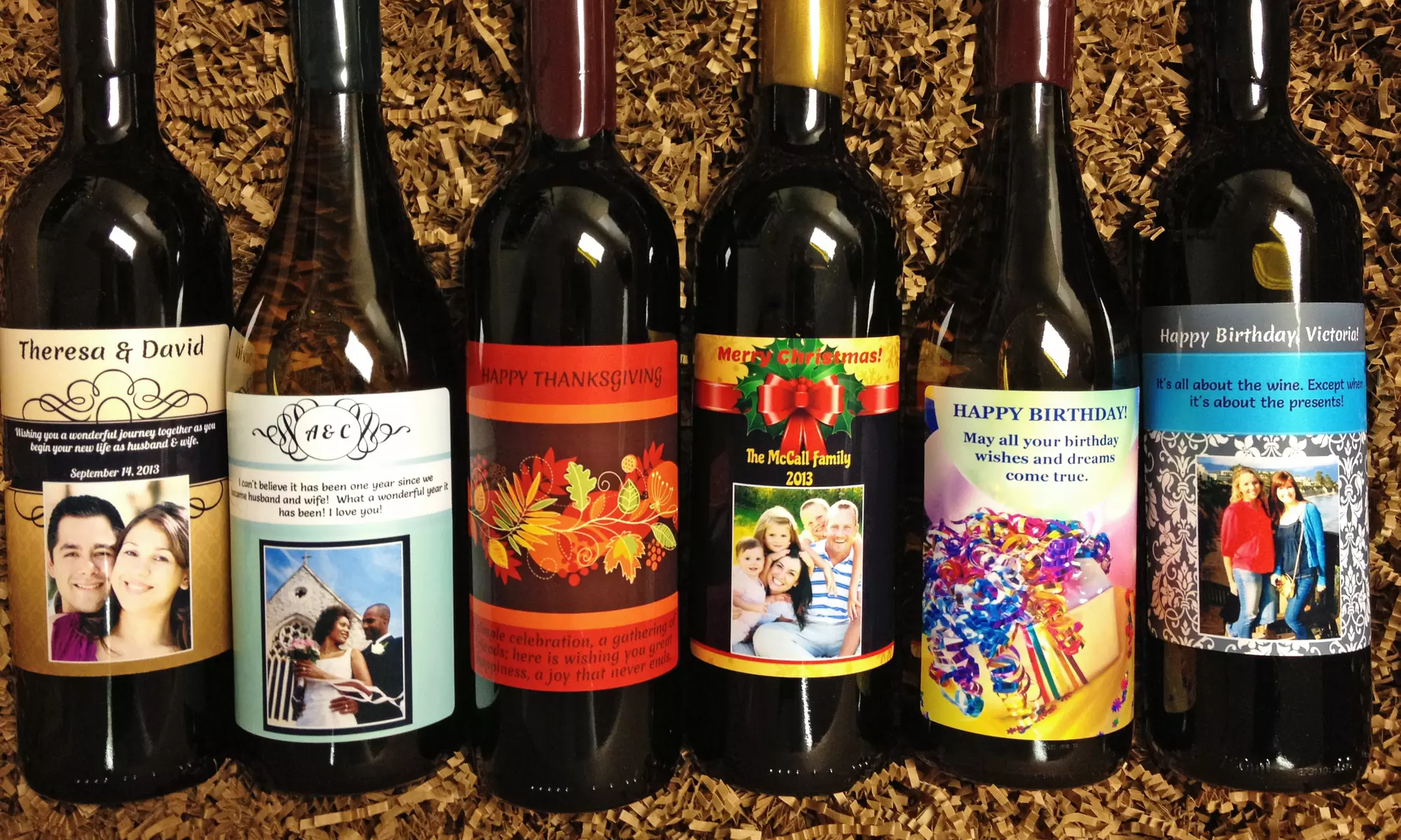 Personalized Wine Labels on One, Two, or Six Bottles of California Wine from WineGreeting.com (Up to 50% Off)   - Primary Image