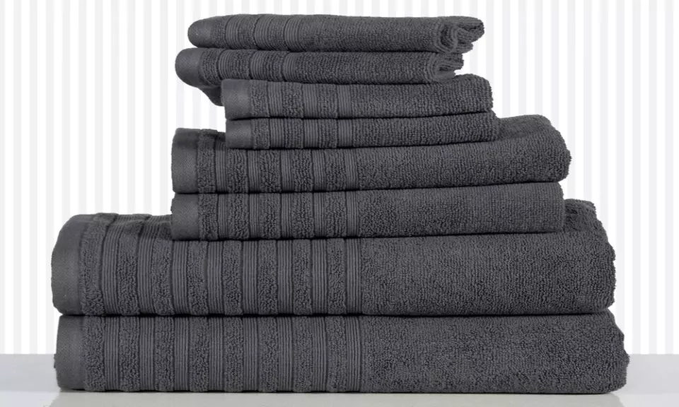 Casa Platino Egyptian Cotton 600GSM Towel Set (8 Pieces) - Primary Image