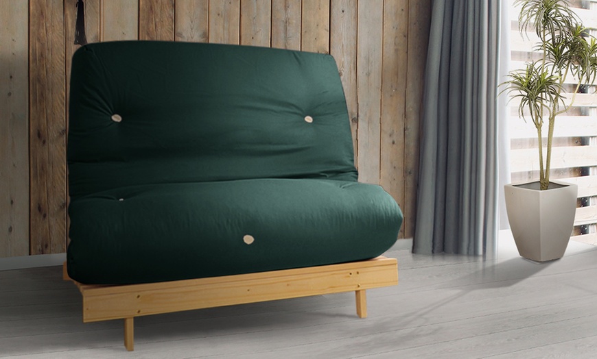 Image 41: Futon Frame and Mattress