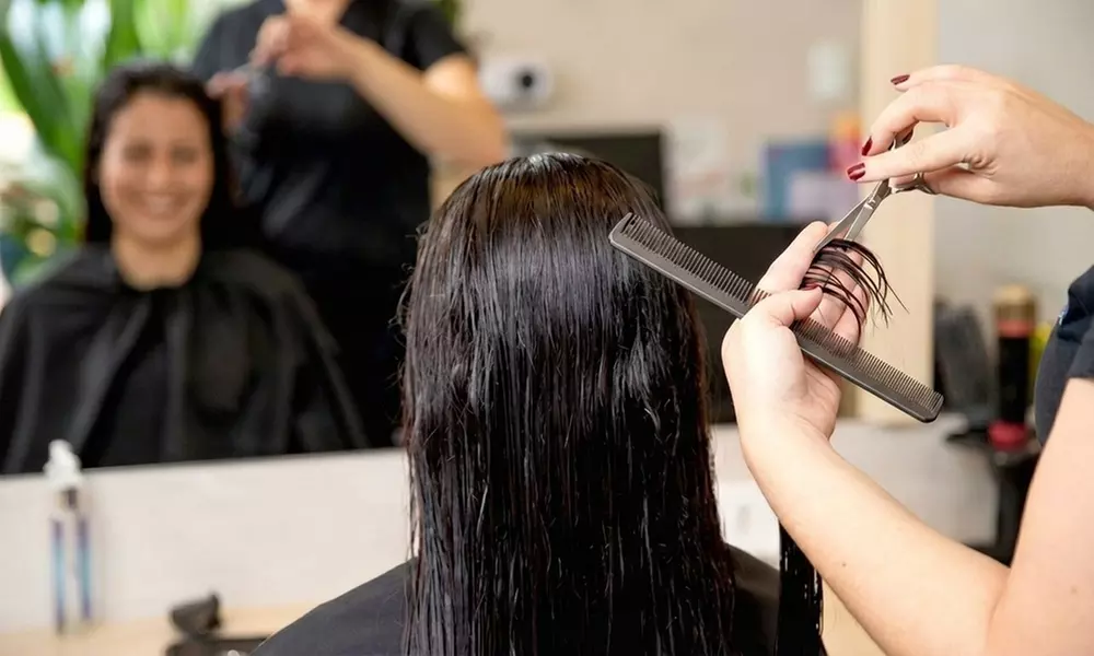 Haircut with Tint Color, Child Haircut or Men’s Haircut with Shampoo and Styling (Up to 50% Off)