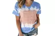 Women Summer Tie-dye Loose T Shirts Short Sleeve Tops Tunic Blouses - Second Medium