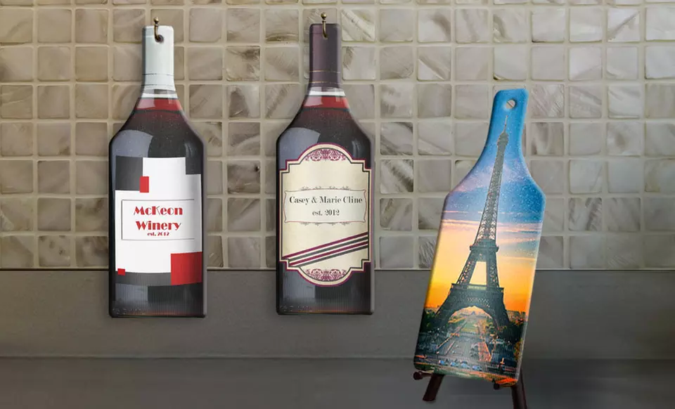 Custom Paddle-Shaped Glass Cutting Boards from Picture It on Canvas. Multiple Options Available. - Primary Image