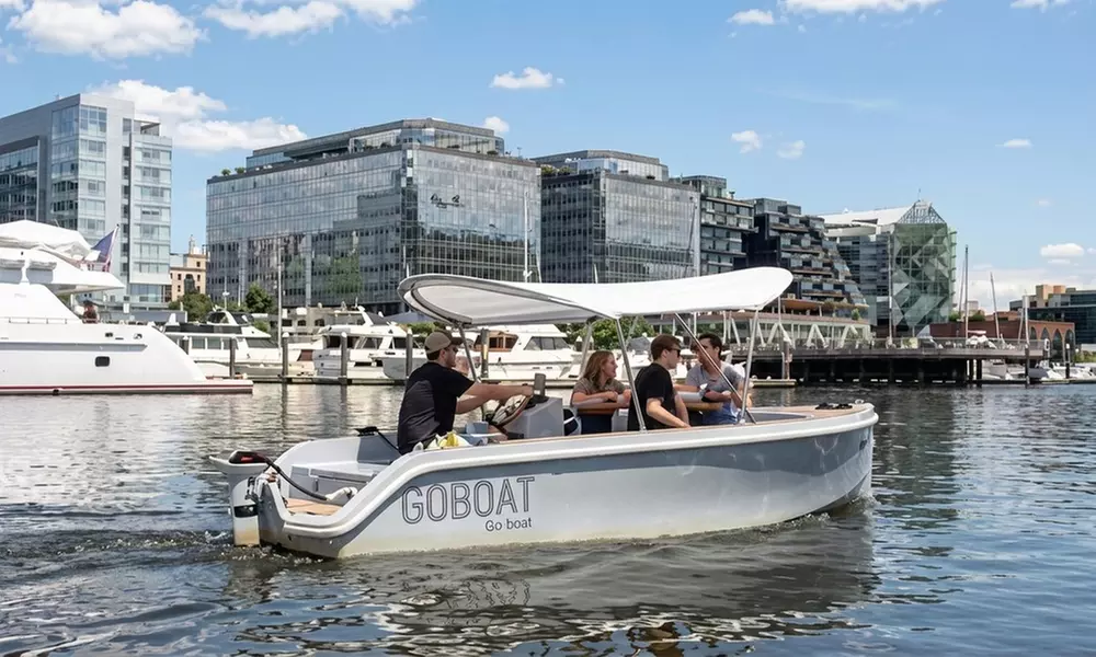 Self-Captained Electric Boat Rental -Cherry Blossom Tour, WashingtonDC