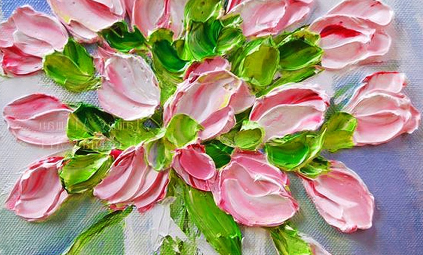 Image 1: Explore the Art of Impasto Floral Painting Workshop for Up to 8 People