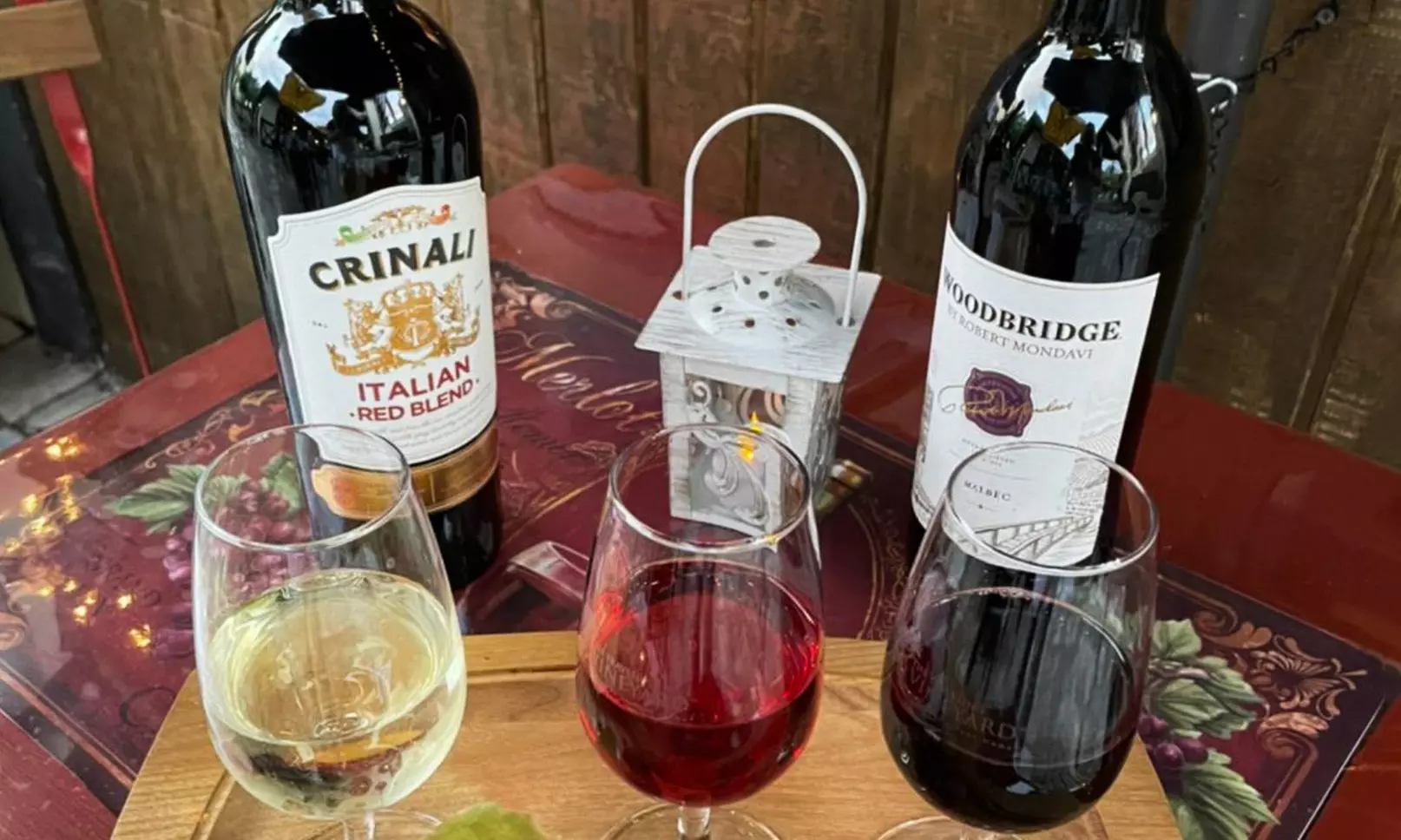 One or Two Glasses of Select Imported /Domestic Wine, Snacks and More