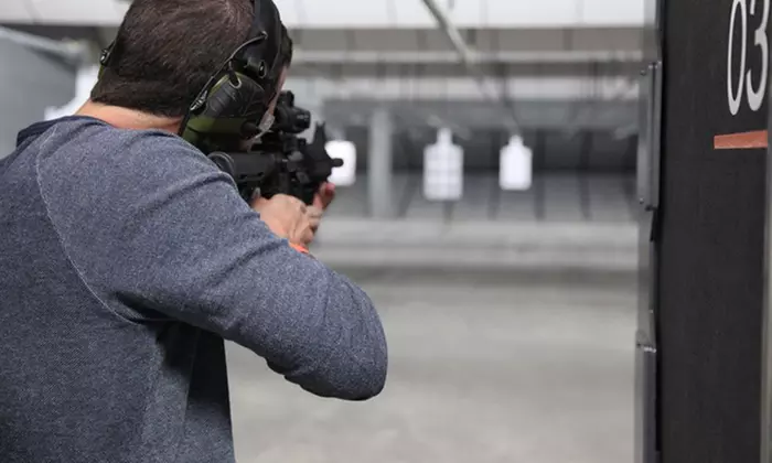 Range Package for Two with Optional Ammunition, Appetizer, and Drinks at Wilshire Gun Range (Up to 64% Off) - Second Medium
