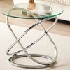 Image 9: Isabella Round Tempered Glass Coffee and Lamp or Side Table 
