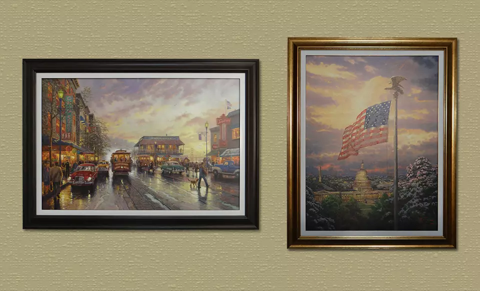 Thomas Kinkade Library Edition Framed Hand-Painted Prints. Multiple Styles. Assorted Sizes. Free Returns. - Primary Image