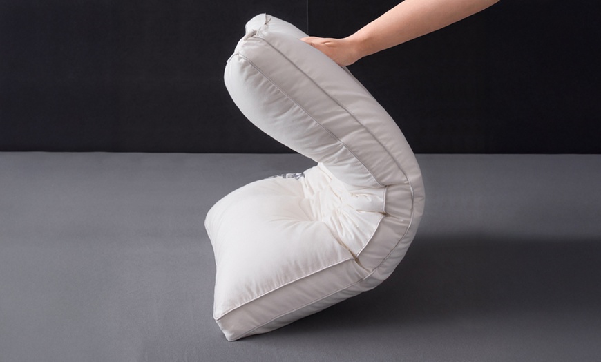 Image 11: 100% Cotton Hotel Grade Neck Support Pillow 2 Pack Set
