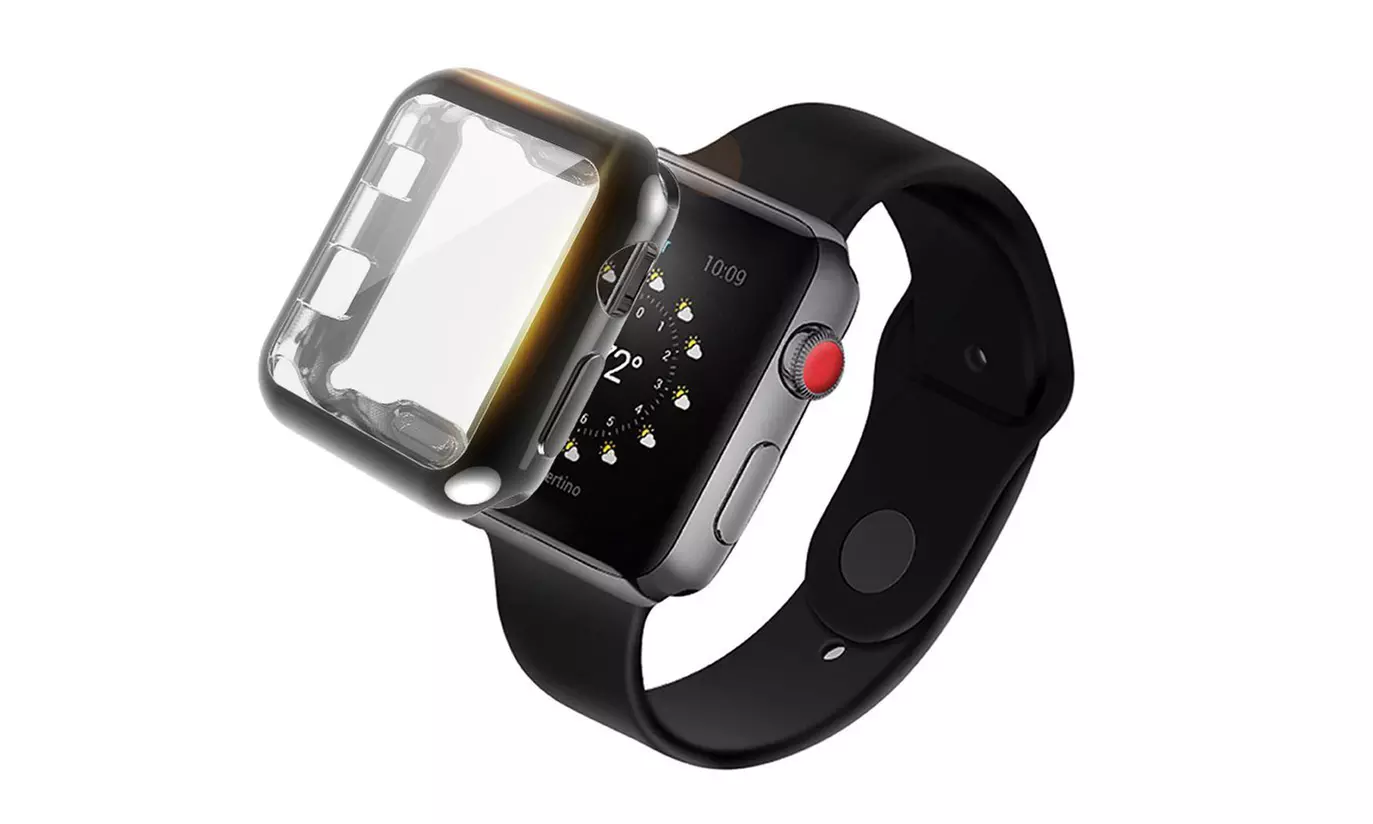 Chrome Full Cover Drop Resistant Bumper Screen Protector Case For Apple Watch