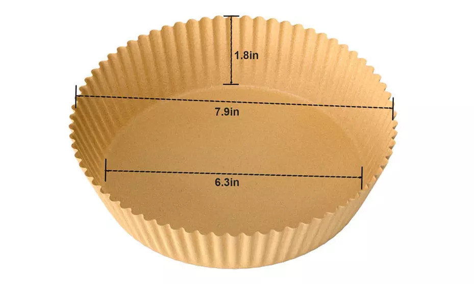 8 Inch 100PCS Air Fryer Paper Tray Non-stick Parchment Oil-proof Liners