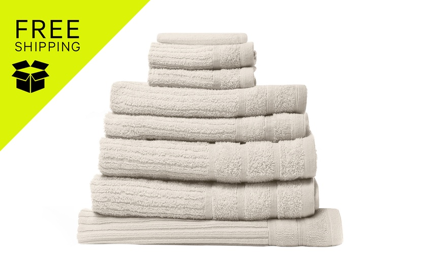 Image 1: Royal Comfort Egyptian Cotton 8 Piece Towel Pack Granite, White & More