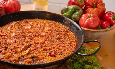 Para 2 personas: Menú prémium con 2 entrantes, 2 principales, 2 postres, 1 botella de vino - Restaurante El Meu Foc