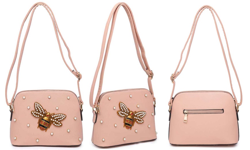 Image 9: Bee Embellished Cross-Body Bag