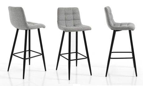 Set di 2 sgabelli alti Toffee Light Grey