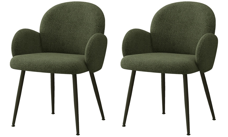 Image 30: Lot de 2 fauteuils de table "Alicia" en tissu Cozy de Doosense 