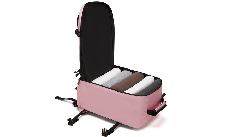 Image 13: Mochila de viaje tamaño cabina con espacio para portátil