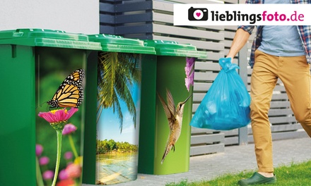 40 x 40 cm: Personalisierter Aufkleber für die Mülltonne (zzgl. 6,99 € Versand) - Lieblingsfoto