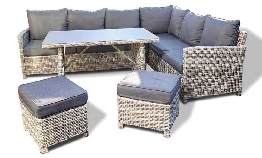 Image 9: Home Deluxe Rattan-Sitzgruppe inkl. Abdeckung „Bahia“