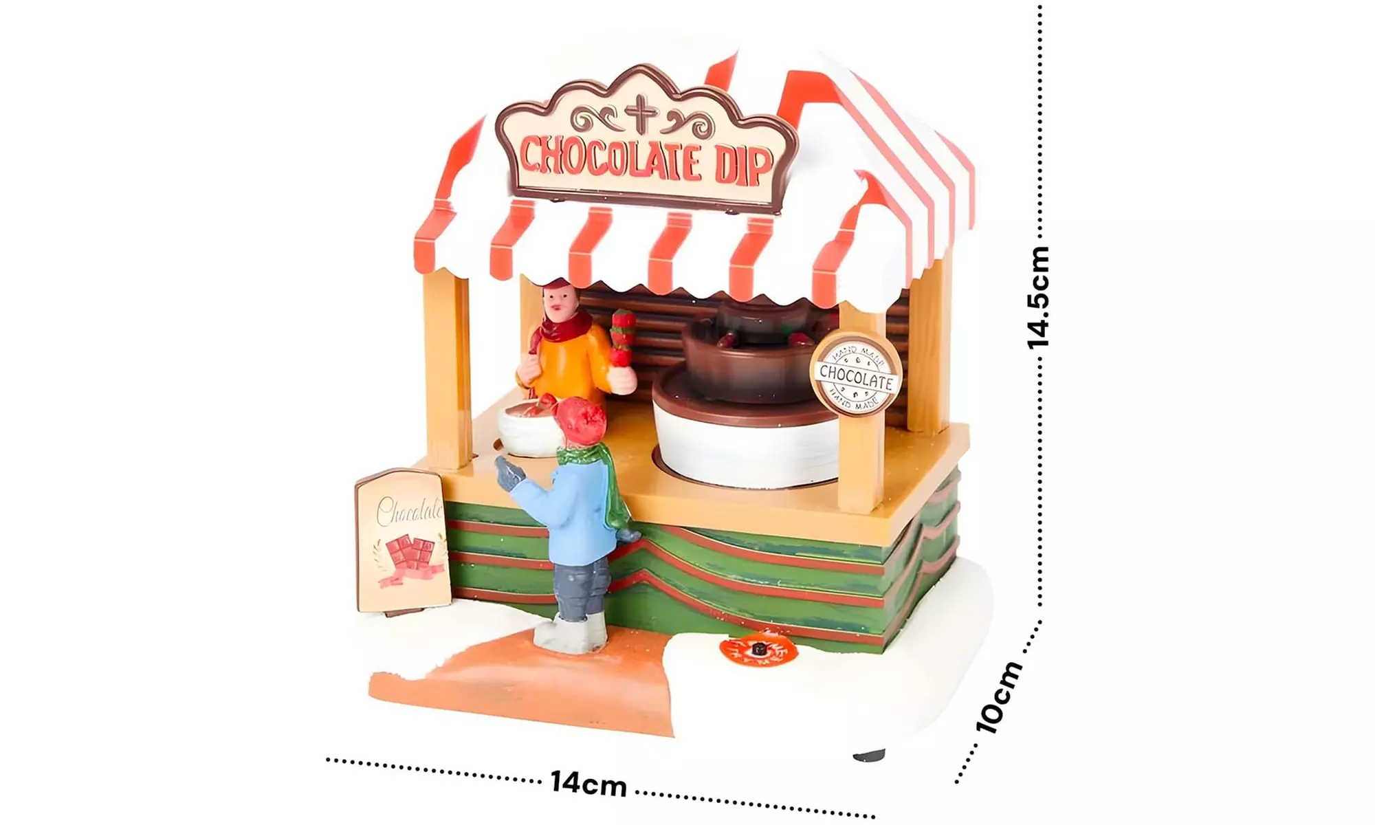 Weihnachtliche Szene mit Musik und Beleuchtung