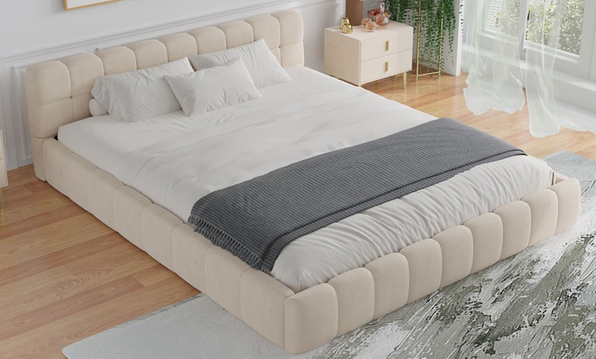 Image 3: Lit nuage "Princeton" en velours, de la marque Kocoon