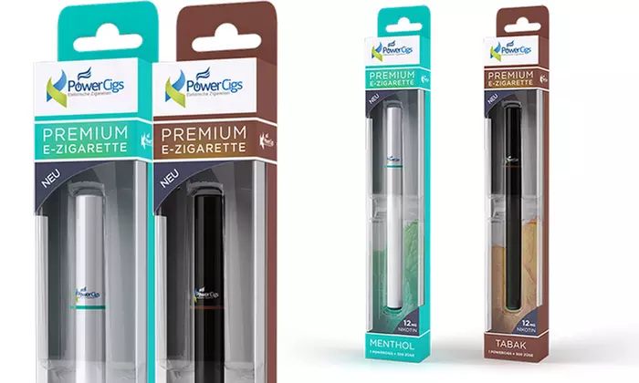 PowerCigs E-Zigarette mit über 300 Zügen mit Tabak- oder Mentholgeschmack ab 3,95 € inkl. Versand (bis zu 50% sparen) - Primary Image